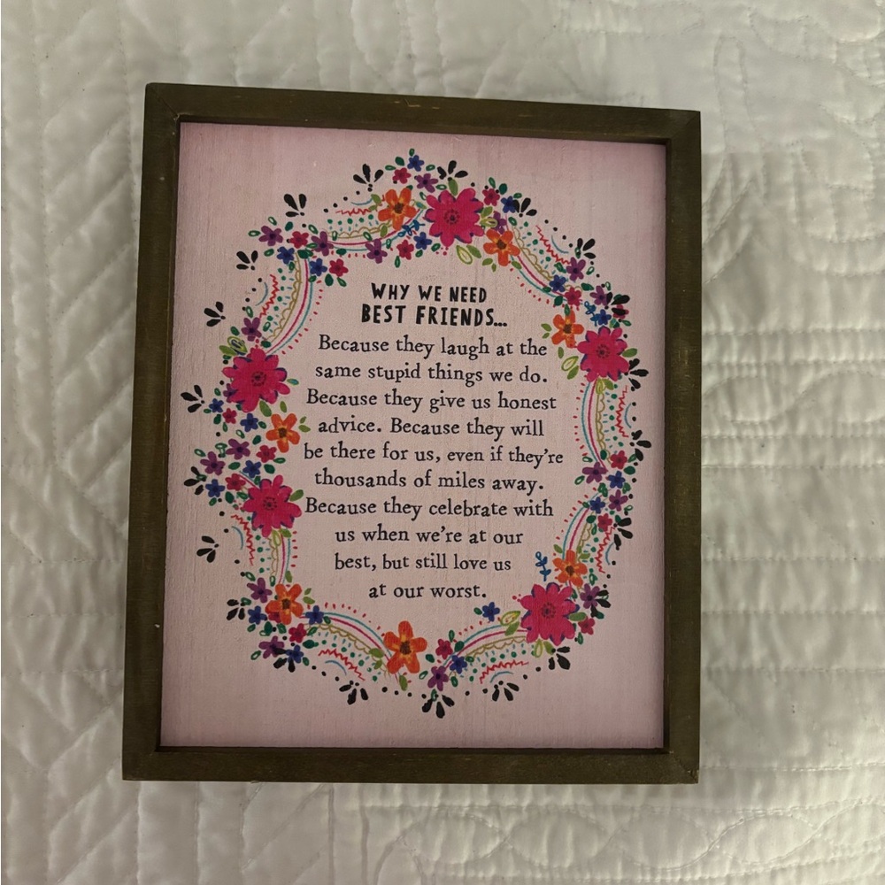 NATURAL LIFE Colorful Friendship Quote Frame